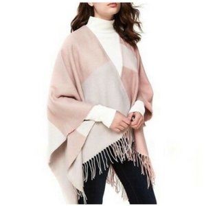 Soia & Kyo Pink Tan Mauve Blanket Scarf Wrap One Size